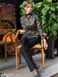 SIW Siwen media 063 European edition green print high collar long sleeve bottom shirt - new fang(18)